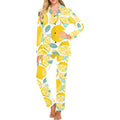 lemon design pattern Women's Long Pajama Set