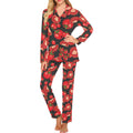 Tomato black background Women's Long Pajama Set