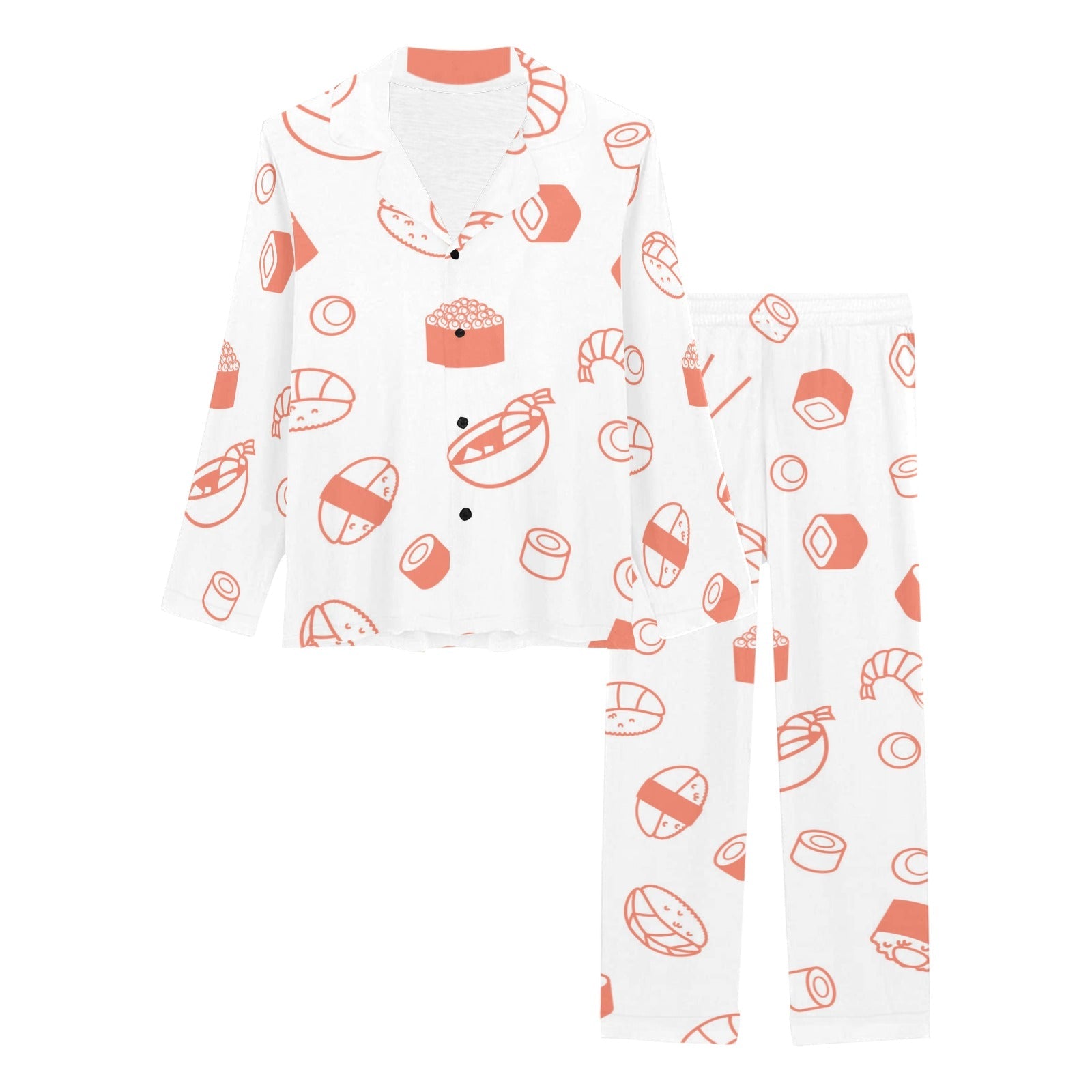 Sushi pattern Women's Long Pajama Set
