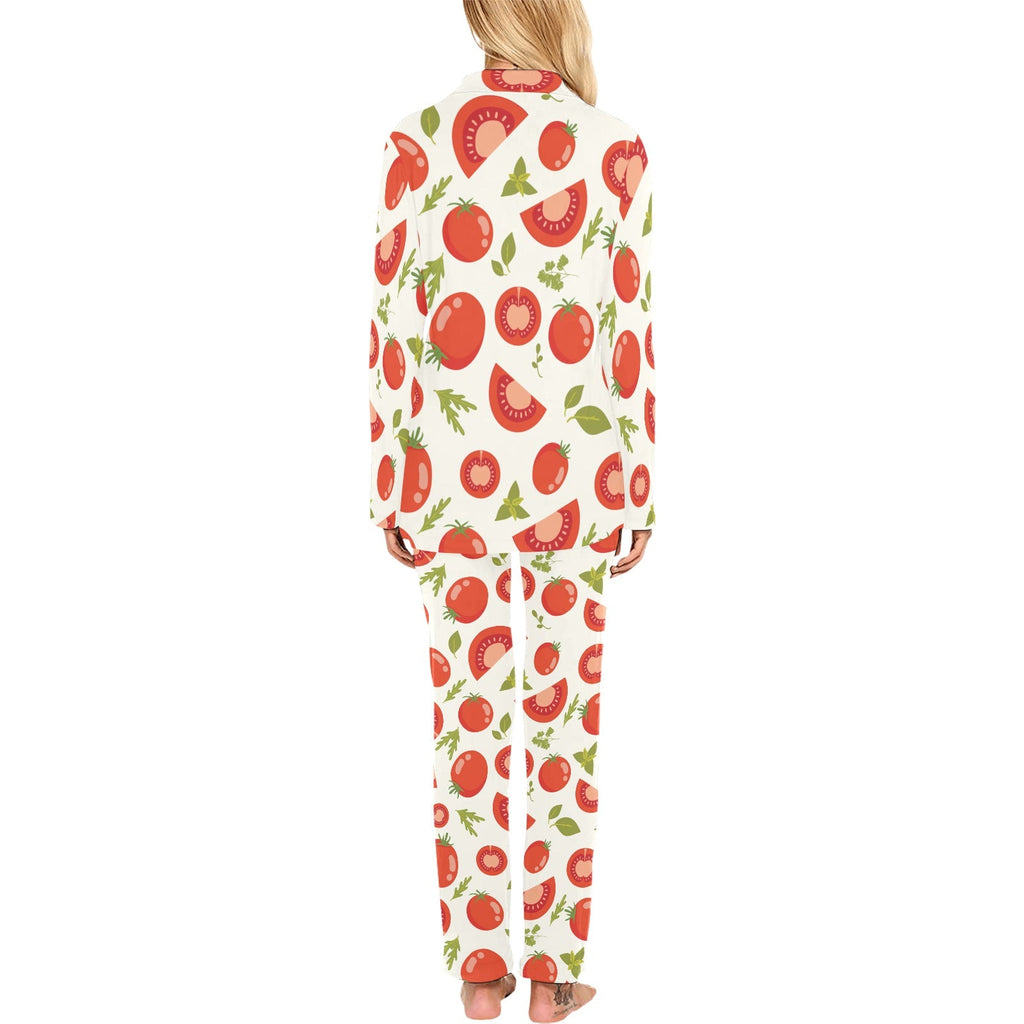 Tomato pattern Women's Long Pajama Set