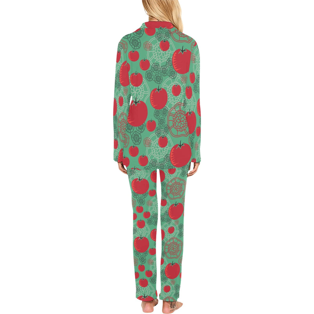 Tomato design pattern Women's Long Pajama Set