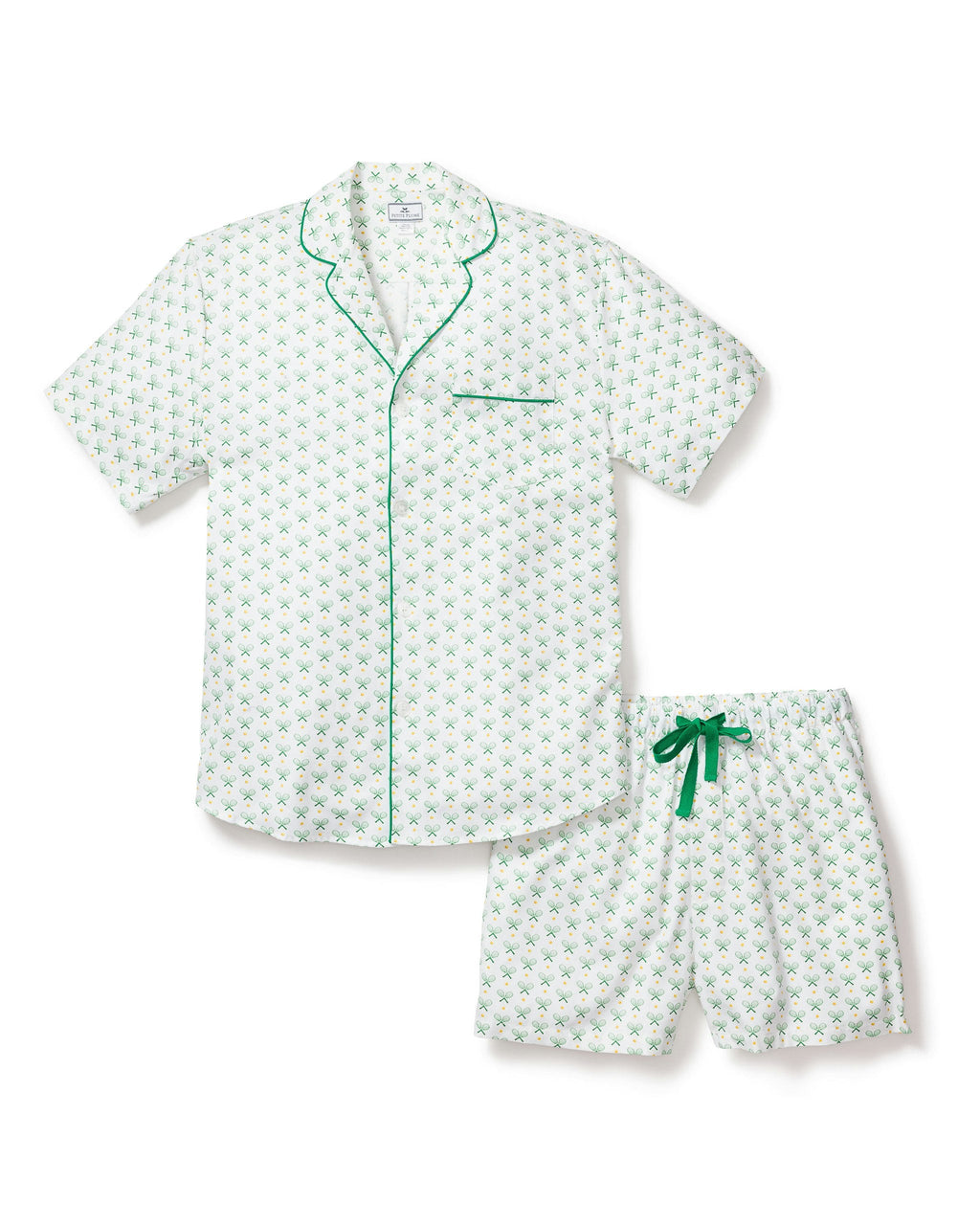 Men's Twill Pajama Short Set in Match Point