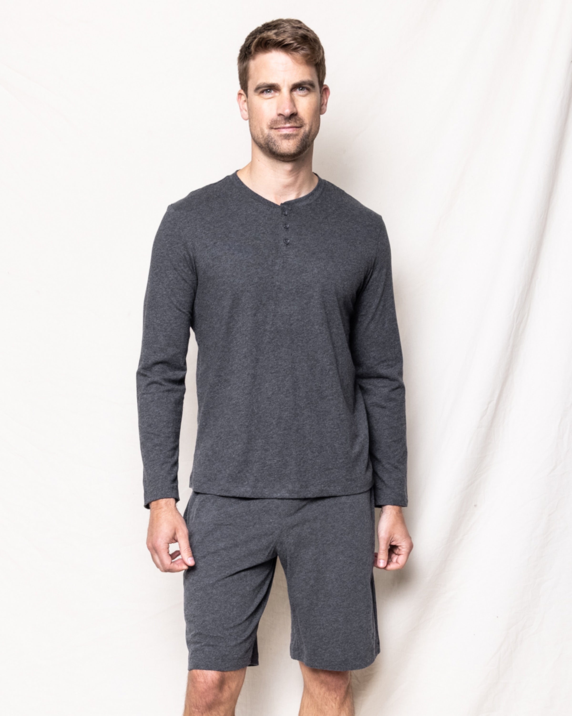 Men's Pima Henley in Navy