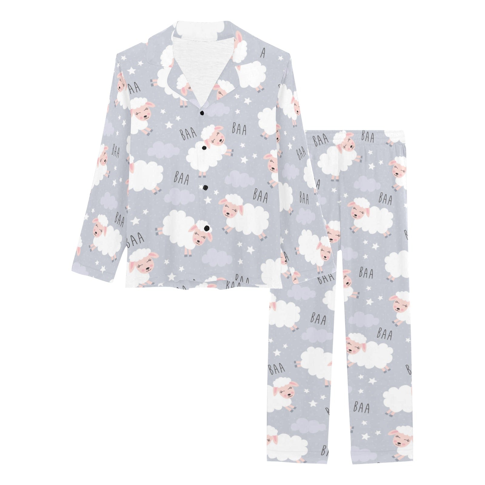 Sweet dreams sheep pattern Women's Long Pajama Set